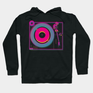 turntable offset cmyk graphic Hoodie